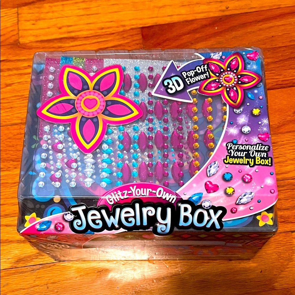Colorful Jewelry Box with 3D Flower